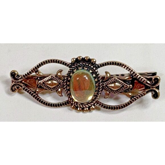 Anthropologie Brenda Hair Clips Resin Set of 6 Amber Green - Picture 7 of 8
